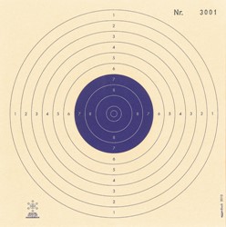 Bild von Luftpistolenscheibe mit Nummer blau (2010-NB), 250 Stück
