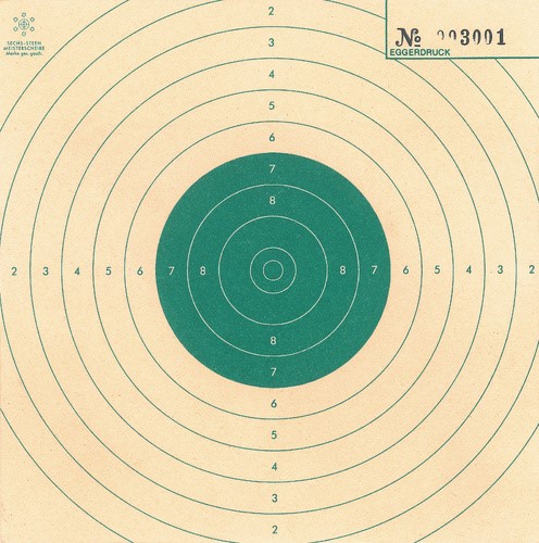 Bild von Spiegel der Luftpistolenscheibe mit Nummer in grün (2030-NG), 250 Stück