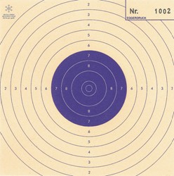 Bild von Spiegel der Luftpistolenscheibe mit Nummer in blau (2030-NB), 250 Stück